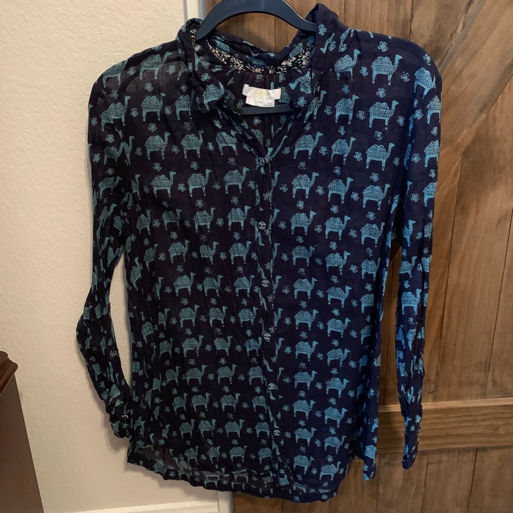 Anthropologie blue button down